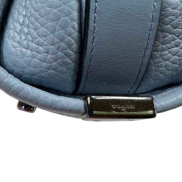 Coach NWOT Swagger Top Handle Crossbody Pebbled Leather Cloud Blue - Picture 15 of 16